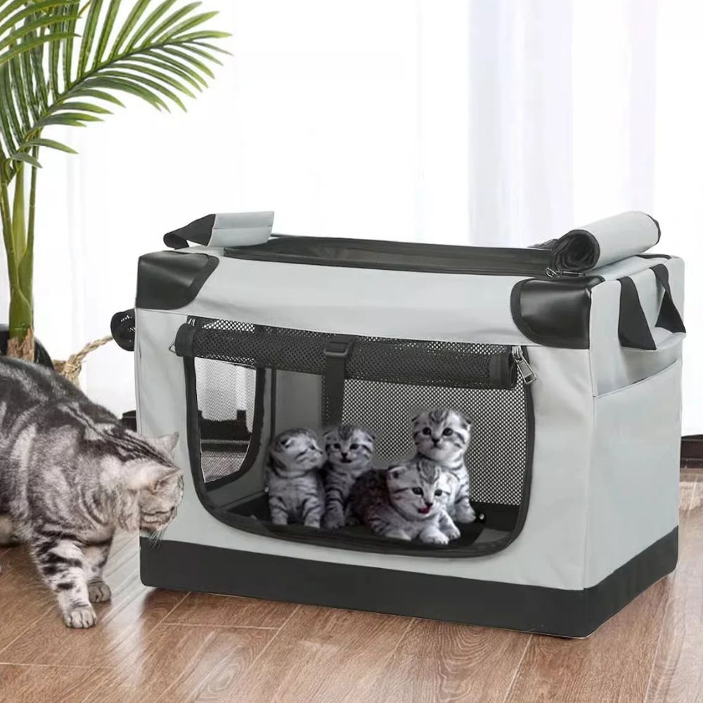 Tragbare, zusammenklappbare Hundebox für kleine Hunde 4