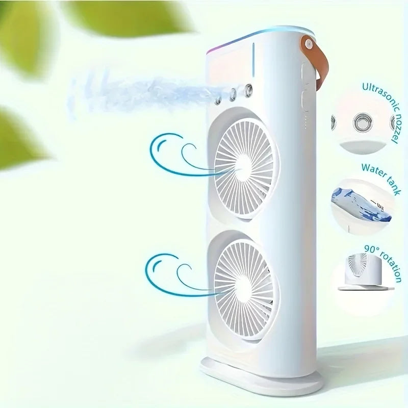 Tragbarer Doppelkopf-Klimaanlagenventilator 2