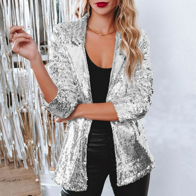 Trendiger Pailletten Blazer - Olivia 0