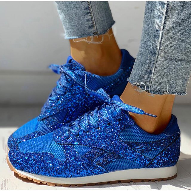 Trendy Damen Glitter Sneakers - Miranda 1