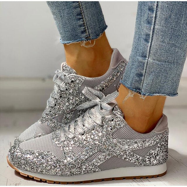 Trendy Damen Glitter Sneakers - Miranda 4