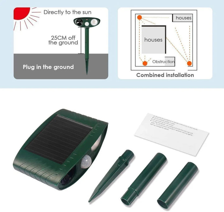 Ultrasonic Chipmunk Repeller - Solar angetrieben - werden in 48 Stunden Chipmunks los 5