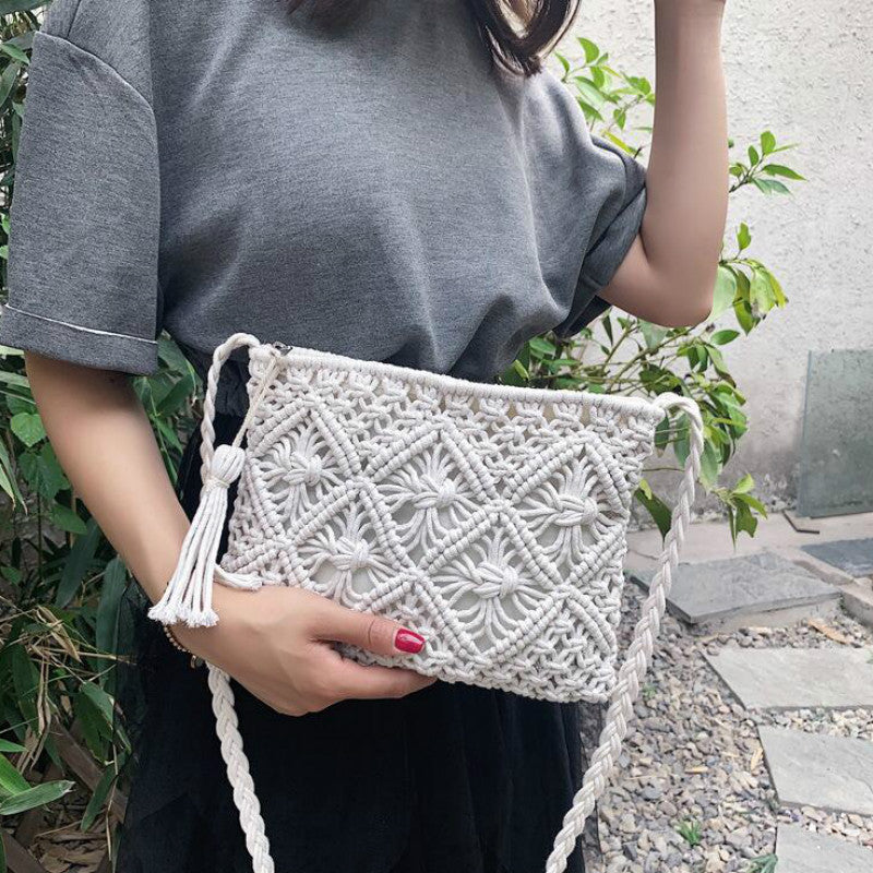 Umhängetasche Damen – Stylishe Gewebte Boho-Umhängetasche in Beige und Braun für Sommerliche Outfits 7