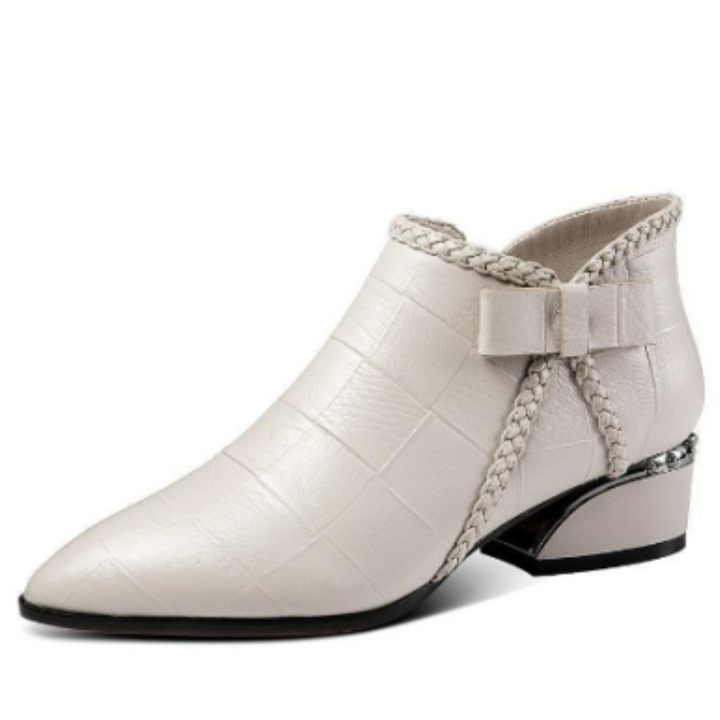 Elma | Elegante Damenstiefeletten mit niedrigem Absatz
