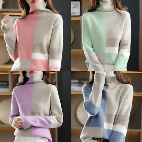 Liza | Kuscheliger Pullover mit Farbakzenten für den Winter