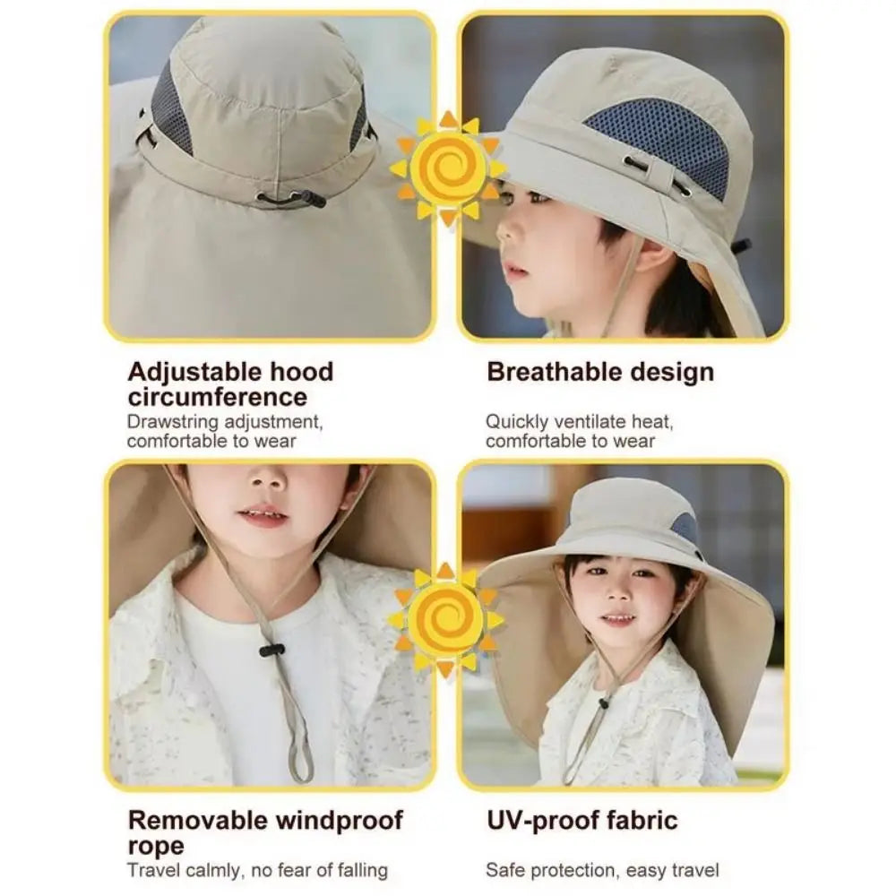 Verstellbare Solar-Ventilatormütze für Kinder 3