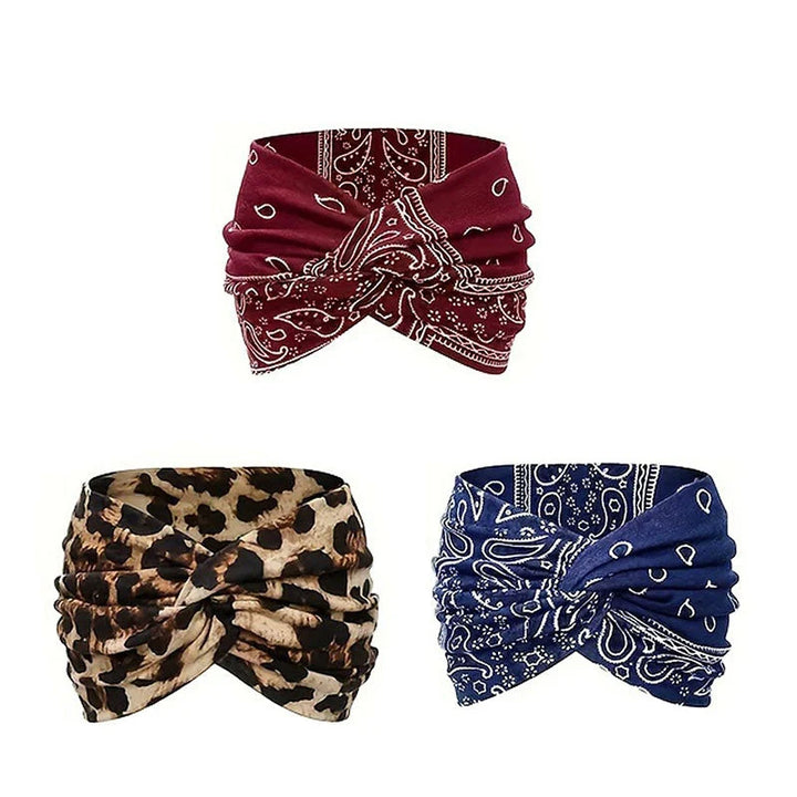 Vintage-Stil Breites Batik-Haarband 12