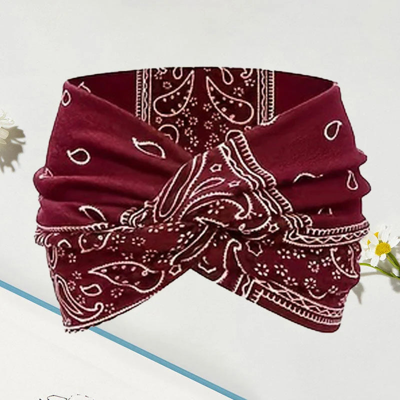 Vintage-Stil Breites Batik-Haarband 4