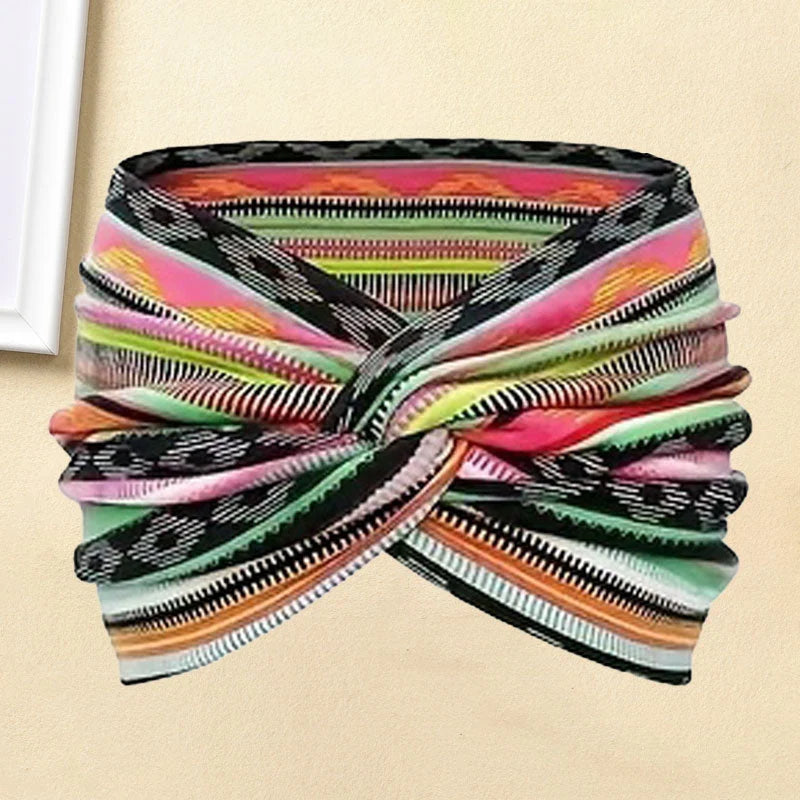 Vintage-Stil Breites Batik-Haarband 8