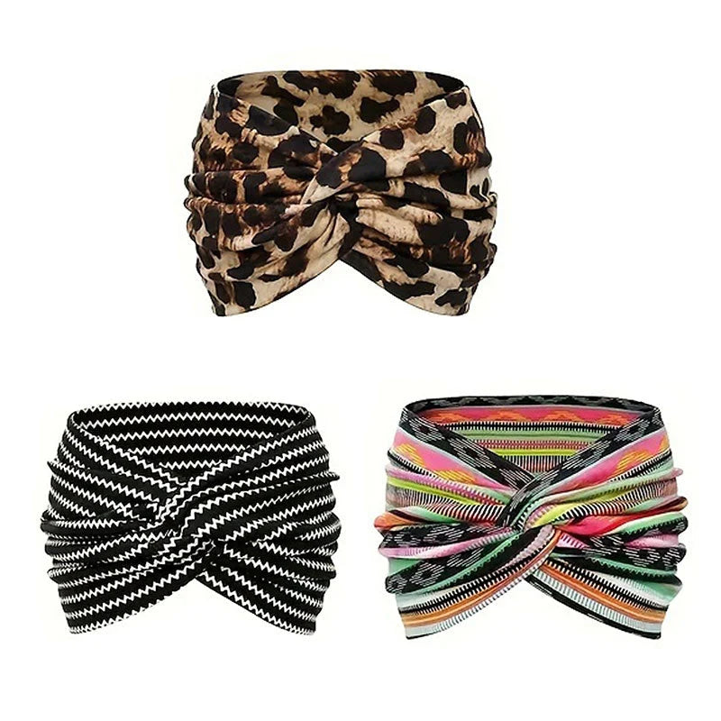 Vintage-Stil Breites Batik-Haarband 9