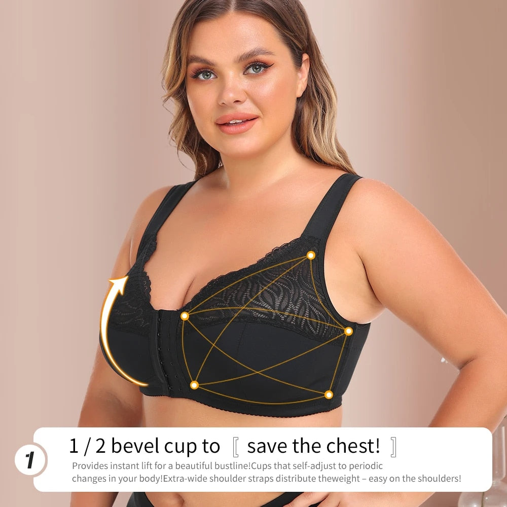 CARLA | Vorderverschluss- Bügelloser Komfort-BH Plus Size