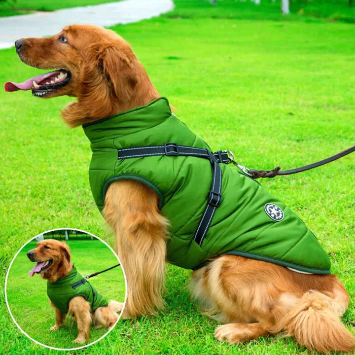 Wasserdichte Winterhundjacke - Sherpa -Fleece Gefüttert - eingebaut 1