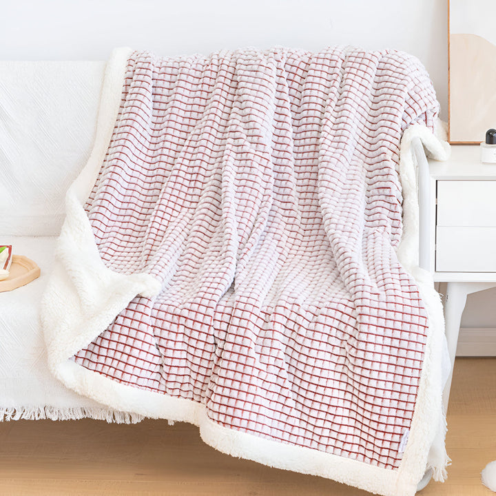 Weiche Waffel Sherpa Decke für ultimativen Komfort und Wärme 12