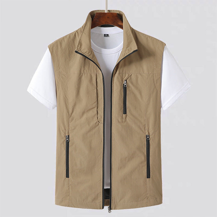 Weste Herren Leichte Gilet mit Reißverschluss für Moderne Freizeitlooks und Praktische Taschen 2