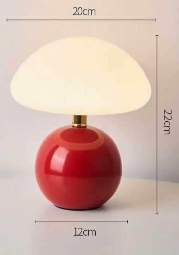 Französische Creme-Pilzlampe