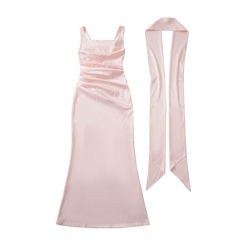 Festliche Kleider Damen Maxikleid mit Quadratischem Ausschnitt und Rüschen für Hochzeitsgast und Formelle Anlässe