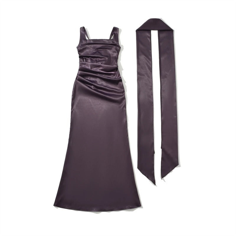 Festliche Kleider Damen Maxikleid mit Quadratischem Ausschnitt und Rüschen für Hochzeitsgast und Formelle Anlässe