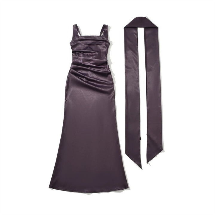 Festliche Kleider Damen Maxikleid mit Quadratischem Ausschnitt und Rüschen für Hochzeitsgast und Formelle Anlässe