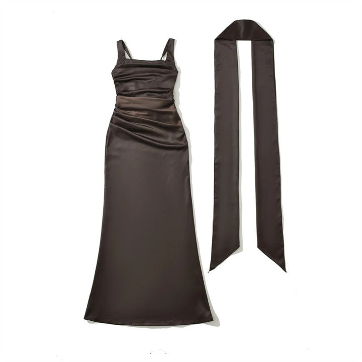 Festliche Kleider Damen Maxikleid mit Quadratischem Ausschnitt und Rüschen für Hochzeitsgast und Formelle Anlässe