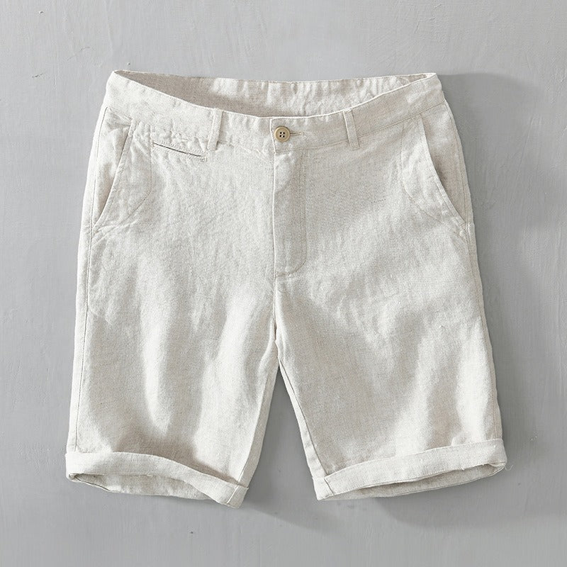 Herren -Gelegenheitsshorts - Wattestäbchenmischung - entspannte Passform - Knielänge mit Taschen