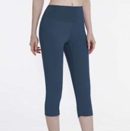 Damen Capri-Baumwollhose Leggings mit Taschen