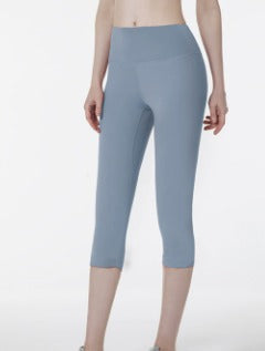 Damen Capri-Baumwollhose Leggings mit Taschen