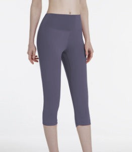 Damen Capri-Baumwollhose Leggings mit Taschen