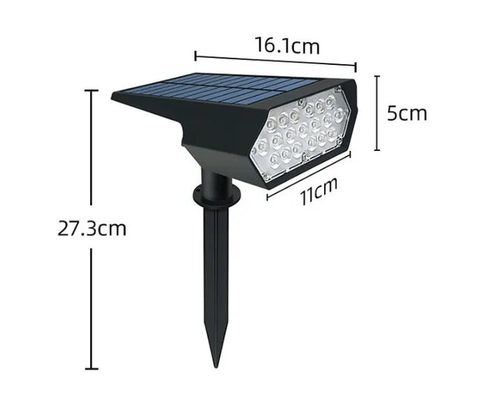 Einstellbare wasserdichte mehrfarbige Solar -Spot -Licht