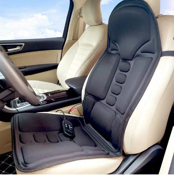 Massagesitzkissen mit 5 Massagepunkten und beheiztem Nackenkissen für Auto und Zuhause