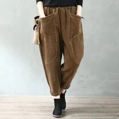 THEA | Lässige Fleece Winter Baggy Hose