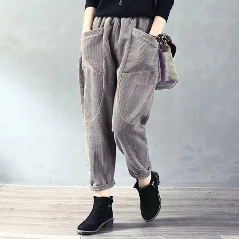 THEA | Lässige Fleece Winter Baggy Hose