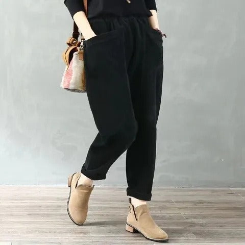 THEA | Lässige Fleece Winter Baggy Hose