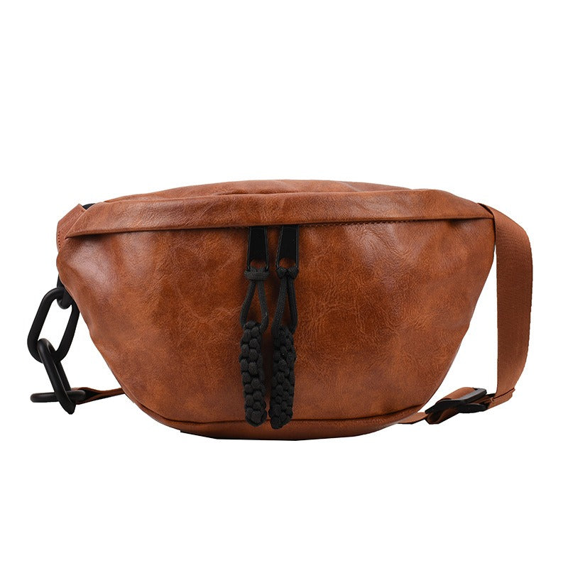 Amara | Minimalistische Kette PU-Leder Crossbody Bauchtasche