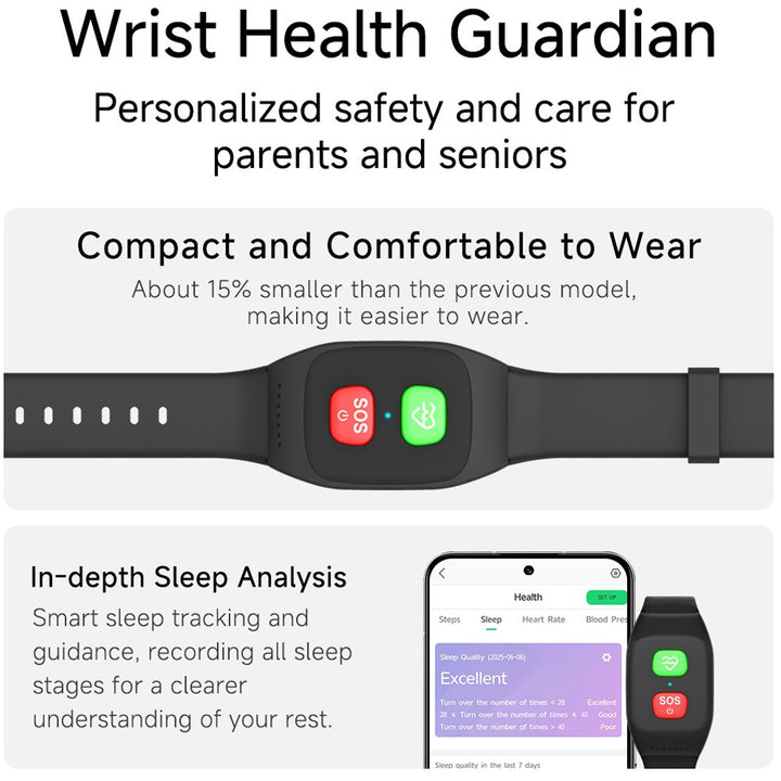 Ältere GPS-Smartwatch – 4G-SOS-Tracker, Gesundheitsüberwachung & Notfallwarnungen