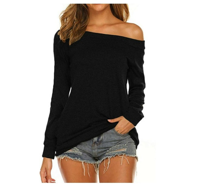 Cassey | Schlichtes langärmliges T-Shirt