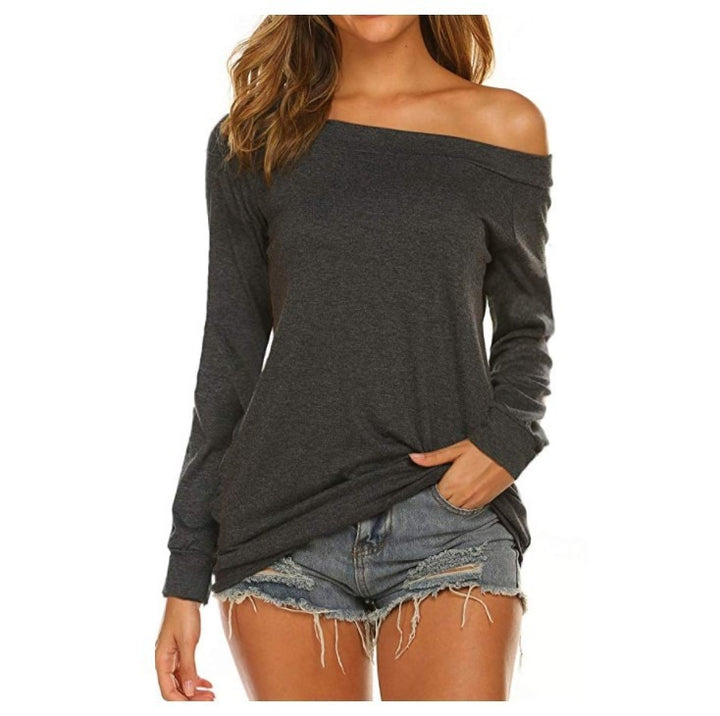 Cassey | Schlichtes langärmliges T-Shirt