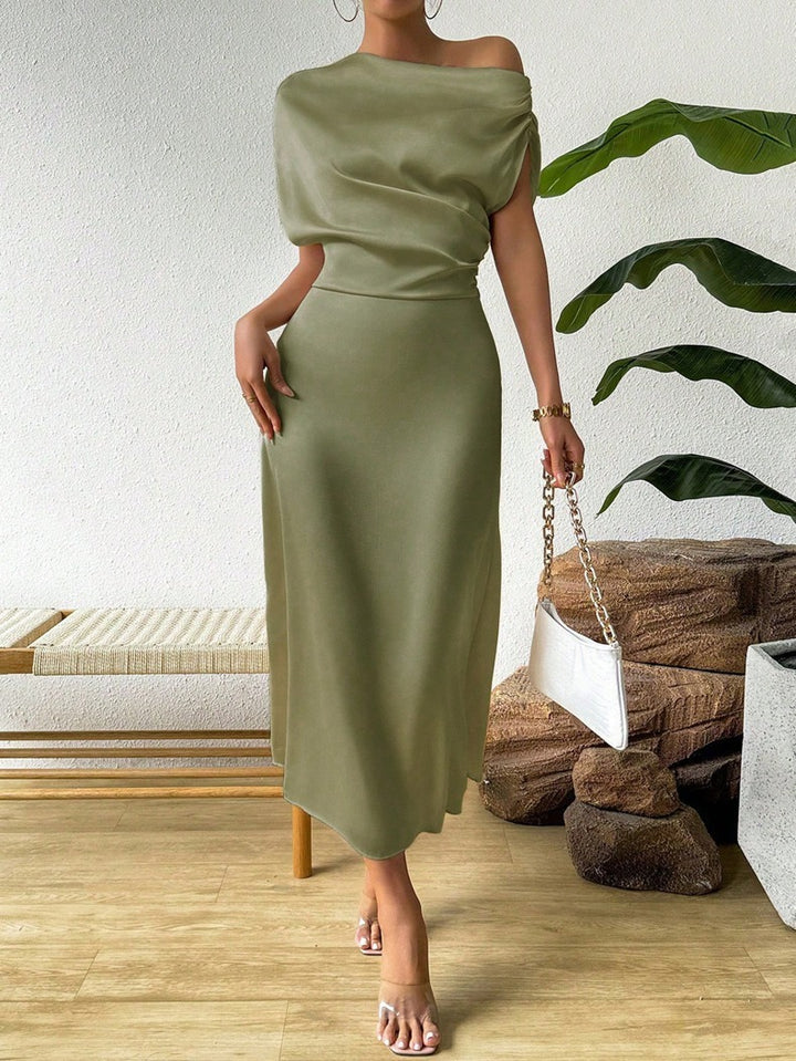 JASMIN | Satin-Cross-Over-Kleid