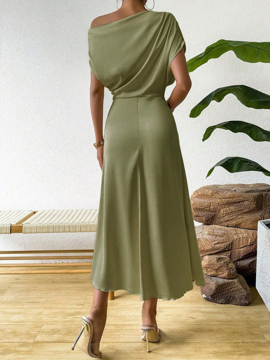 JASMIN | Satin-Cross-Over-Kleid