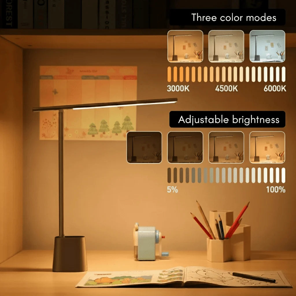 Wiederaufladbare faltbare Smart LED Schreibtischlampe 4