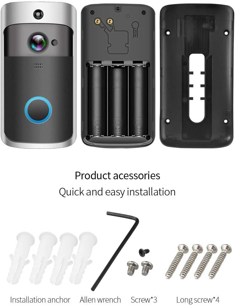 Wireless HD WiFi Video Türklingel - Nachtsicht und cordless Intercom 8