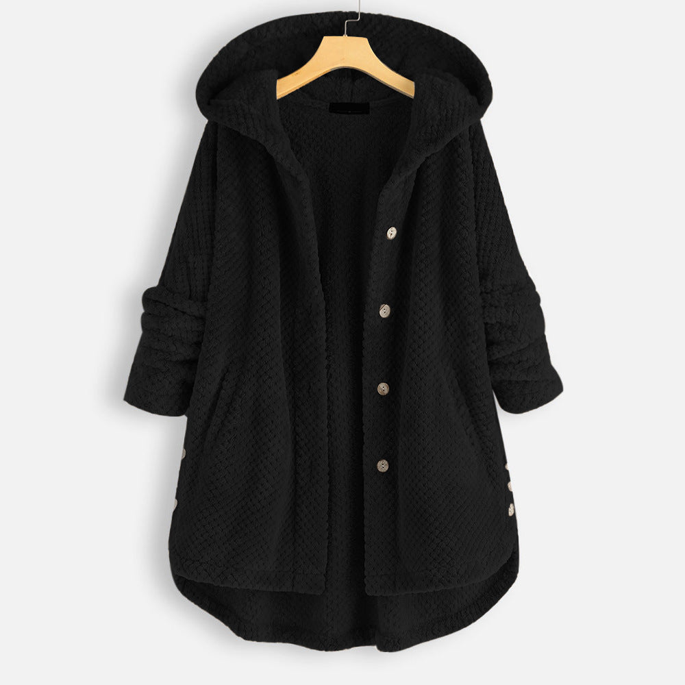 ALEXIS | Unisex Winter Wende-Fleece-Jacke mit Kapuze