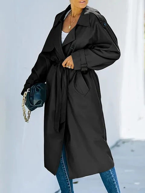 Brigitte | Eleganter Doppelreihiger Damen-Trenchcoat