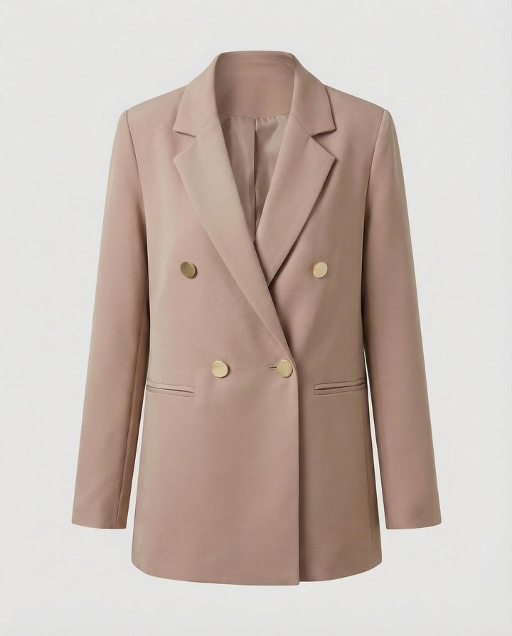 Women's Double-Breasted Blazer with Notch Lapel 4