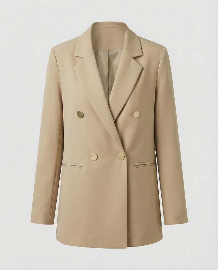 Women's Double-Breasted Blazer with Notch Lapel 5