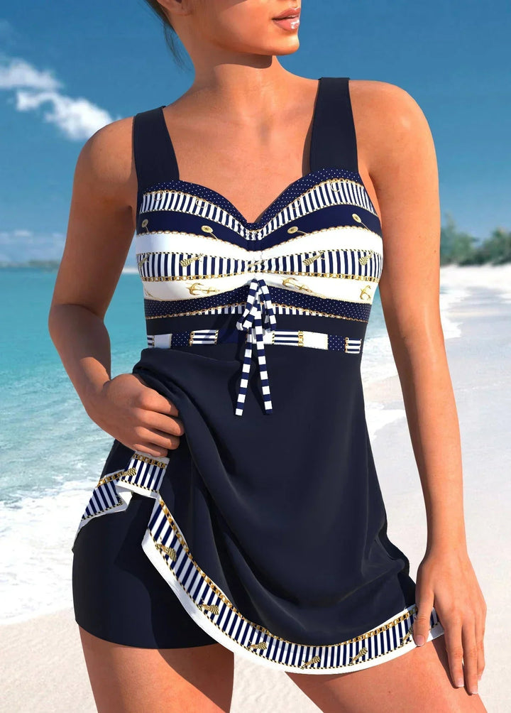 Zweiteiliger Badeanzug Damen mit Rock – Bequeme Bademode für Strand und Pool, Stylischer Tankini für Sommeraktivitäten 0