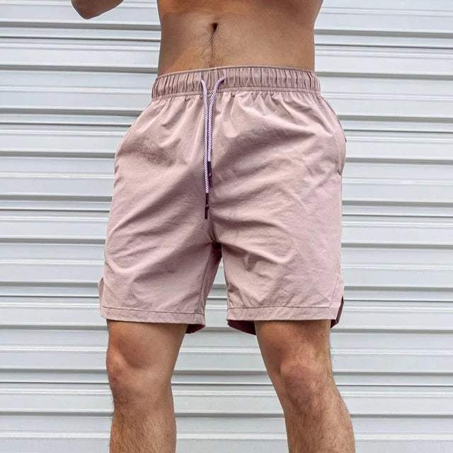  Herren -Gelegenheitsshorts - Leichte entspannte Passform - elastische Taille mit Kordelkordel - über dem Knie-4