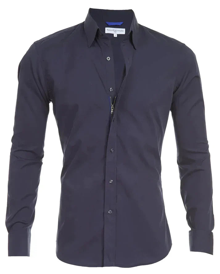 Kurt | Elegantes Hemd mit Stretch und Knopfleiste