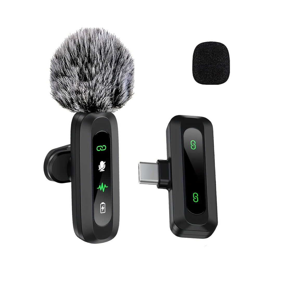 Wireless Lavalier-Mikrofon mit USB-C-Konnektivität für Smartphones und Tablets-Kompaktes Design, ideal für Podcasts und Vlogs-1