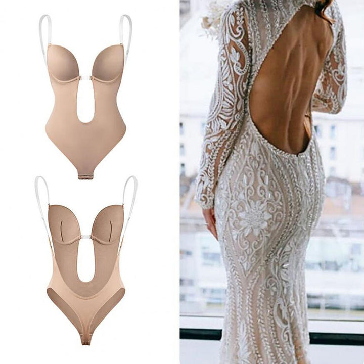 Deep V -Ausschnitt Shapewear Body - Ultimate Body Shaper für makellose Silhouette-6
