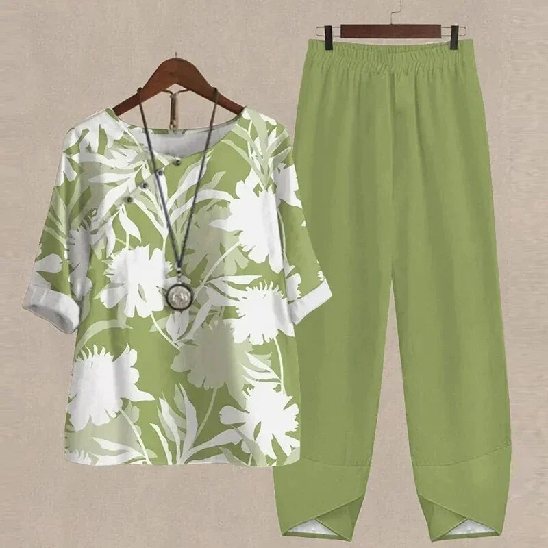Laila | Zeitgemäßes Top und Hose Set - Müheloser Stil & Passform